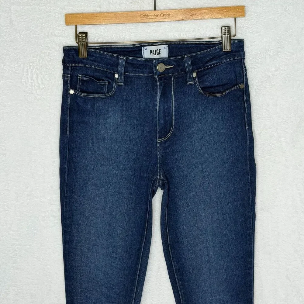 Paige Jeans Women's Size‎ 27 Dark Blue Hoxton Crop Ankle Denim Stretch Mid rise